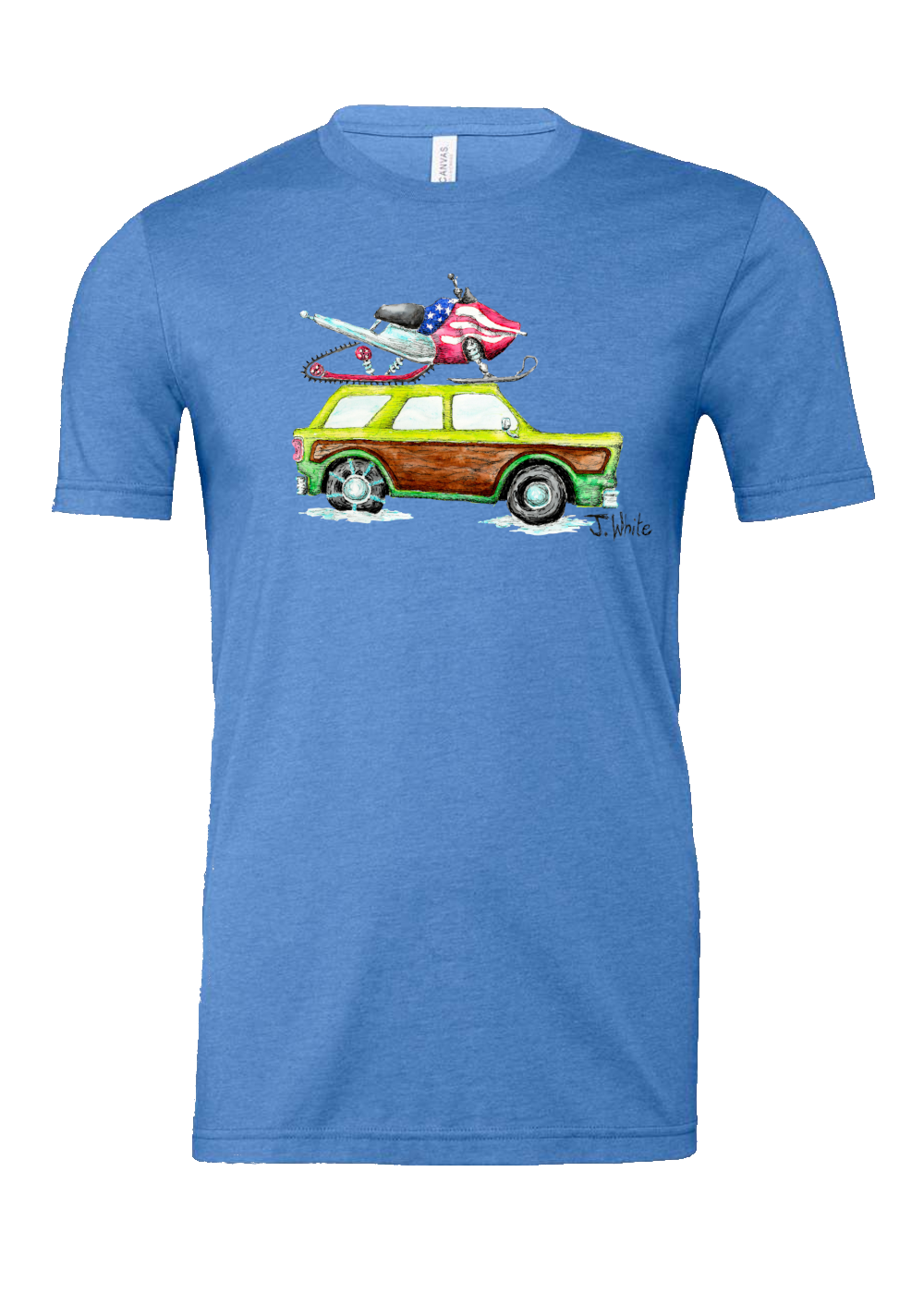 Sled Topper Sideview - T Shirt