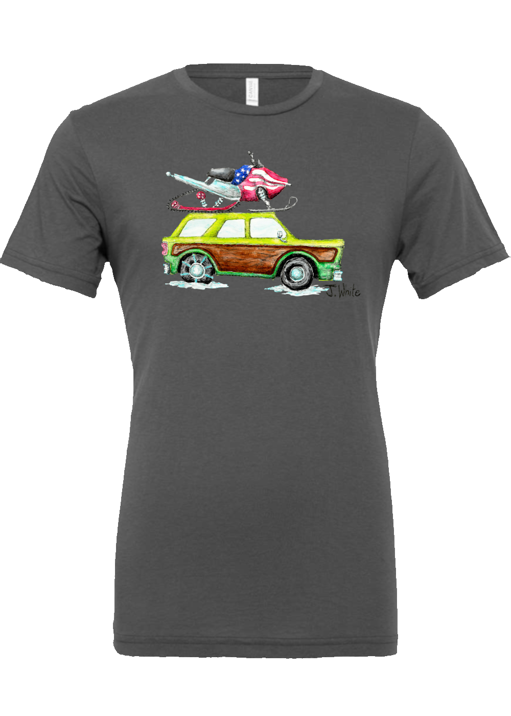 Sled Topper Sideview - T Shirt