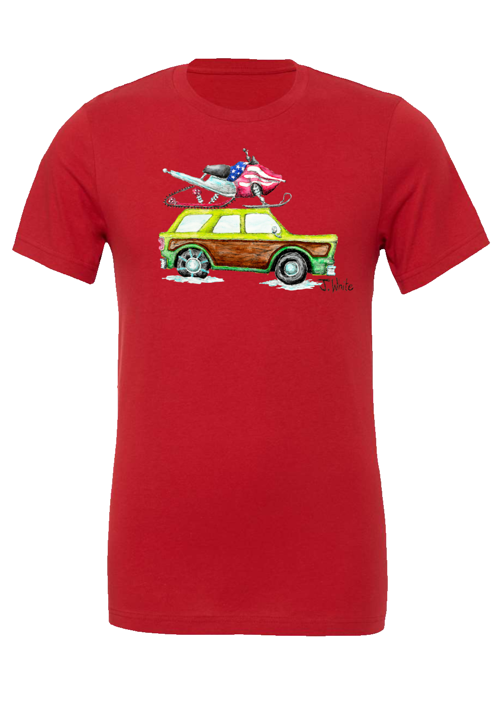 Sled Topper Sideview - T Shirt