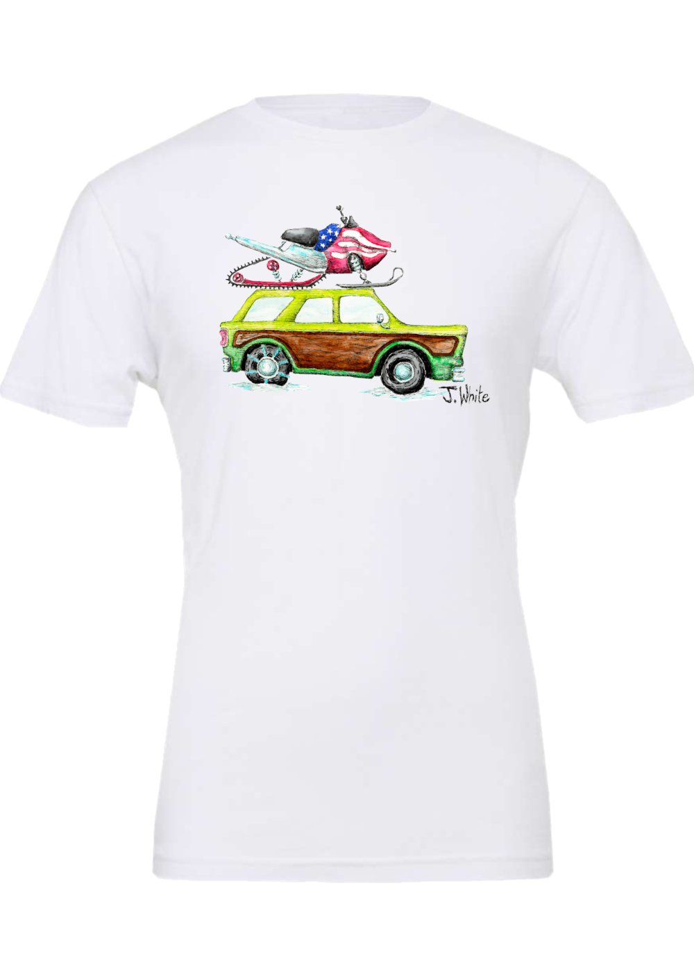 Sled Topper Sideview - T Shirt